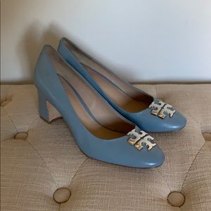 Tory Burch Leather Blue Pumps